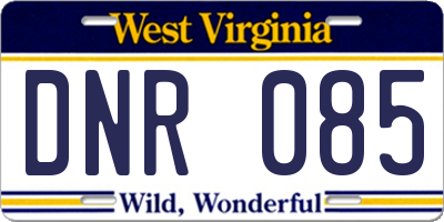 WV license plate DNR085