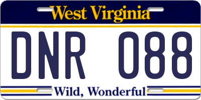 WV license plate DNR088