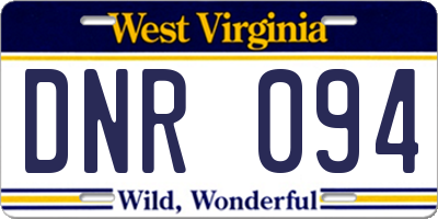 WV license plate DNR094