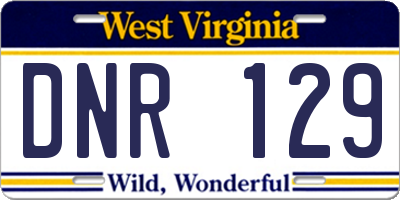WV license plate DNR129