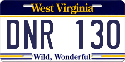 WV license plate DNR130