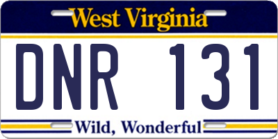 WV license plate DNR131