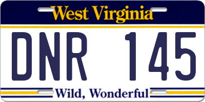 WV license plate DNR145