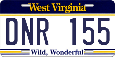 WV license plate DNR155