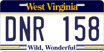 WV license plate DNR158