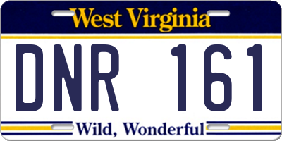 WV license plate DNR161