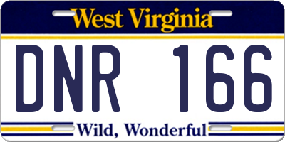 WV license plate DNR166