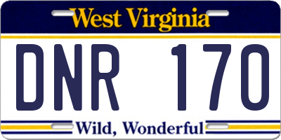 WV license plate DNR170