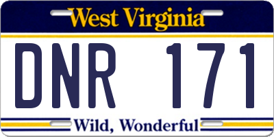 WV license plate DNR171
