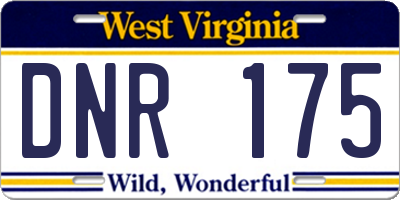 WV license plate DNR175