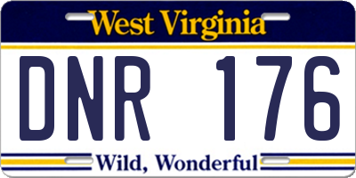 WV license plate DNR176