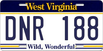 WV license plate DNR188