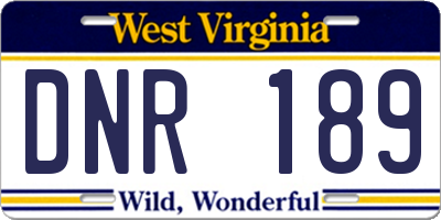 WV license plate DNR189