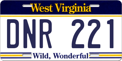 WV license plate DNR221