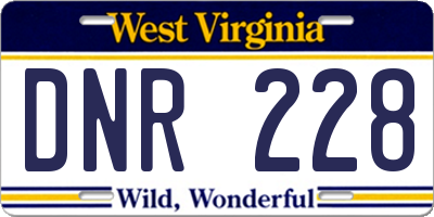 WV license plate DNR228