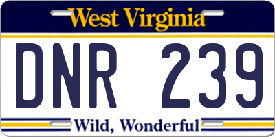 WV license plate DNR239