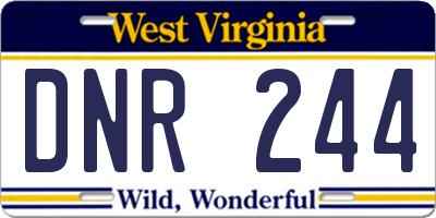 WV license plate DNR244