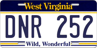 WV license plate DNR252