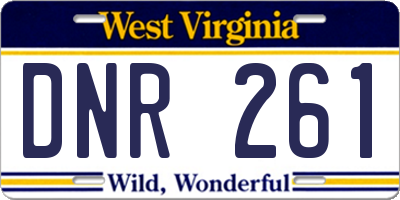 WV license plate DNR261