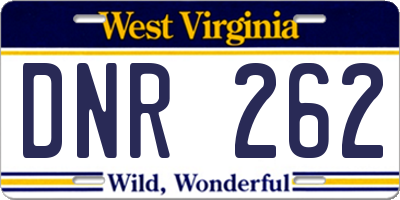 WV license plate DNR262