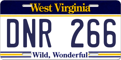 WV license plate DNR266
