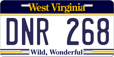WV license plate DNR268