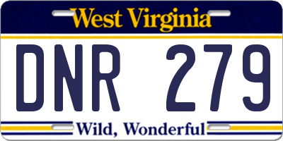 WV license plate DNR279