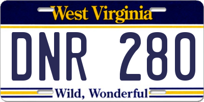 WV license plate DNR280