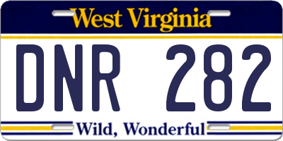 WV license plate DNR282