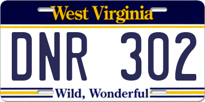 WV license plate DNR302