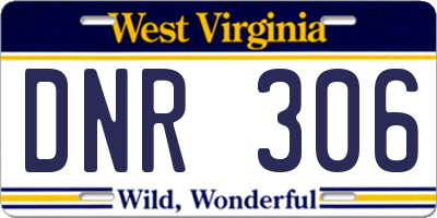 WV license plate DNR306