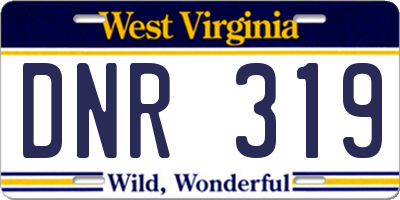 WV license plate DNR319