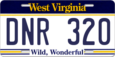 WV license plate DNR320