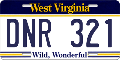 WV license plate DNR321