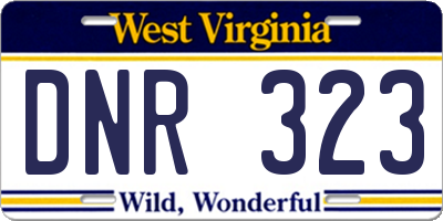 WV license plate DNR323