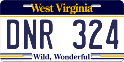WV license plate DNR324