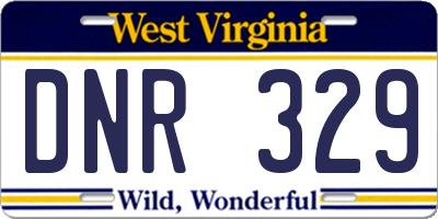 WV license plate DNR329