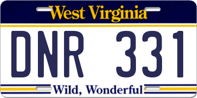 WV license plate DNR331