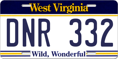 WV license plate DNR332