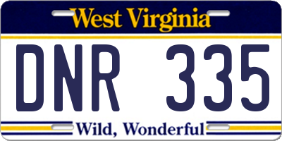 WV license plate DNR335
