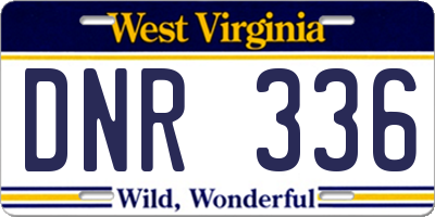 WV license plate DNR336