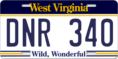 WV license plate DNR340