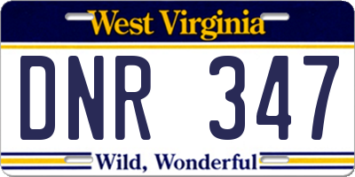 WV license plate DNR347