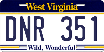 WV license plate DNR351