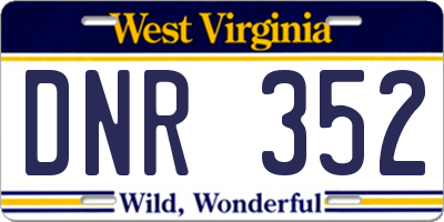 WV license plate DNR352