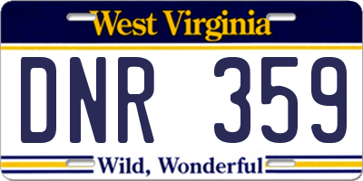 WV license plate DNR359