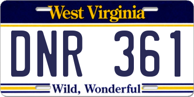WV license plate DNR361