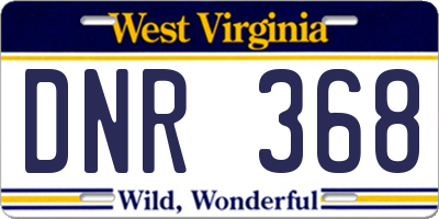 WV license plate DNR368