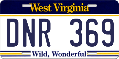 WV license plate DNR369