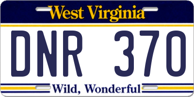 WV license plate DNR370